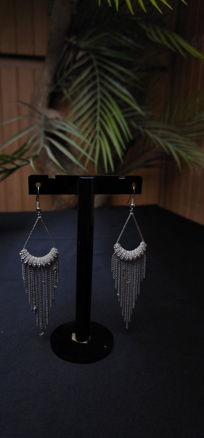 STONE CHAIN EARRINGS