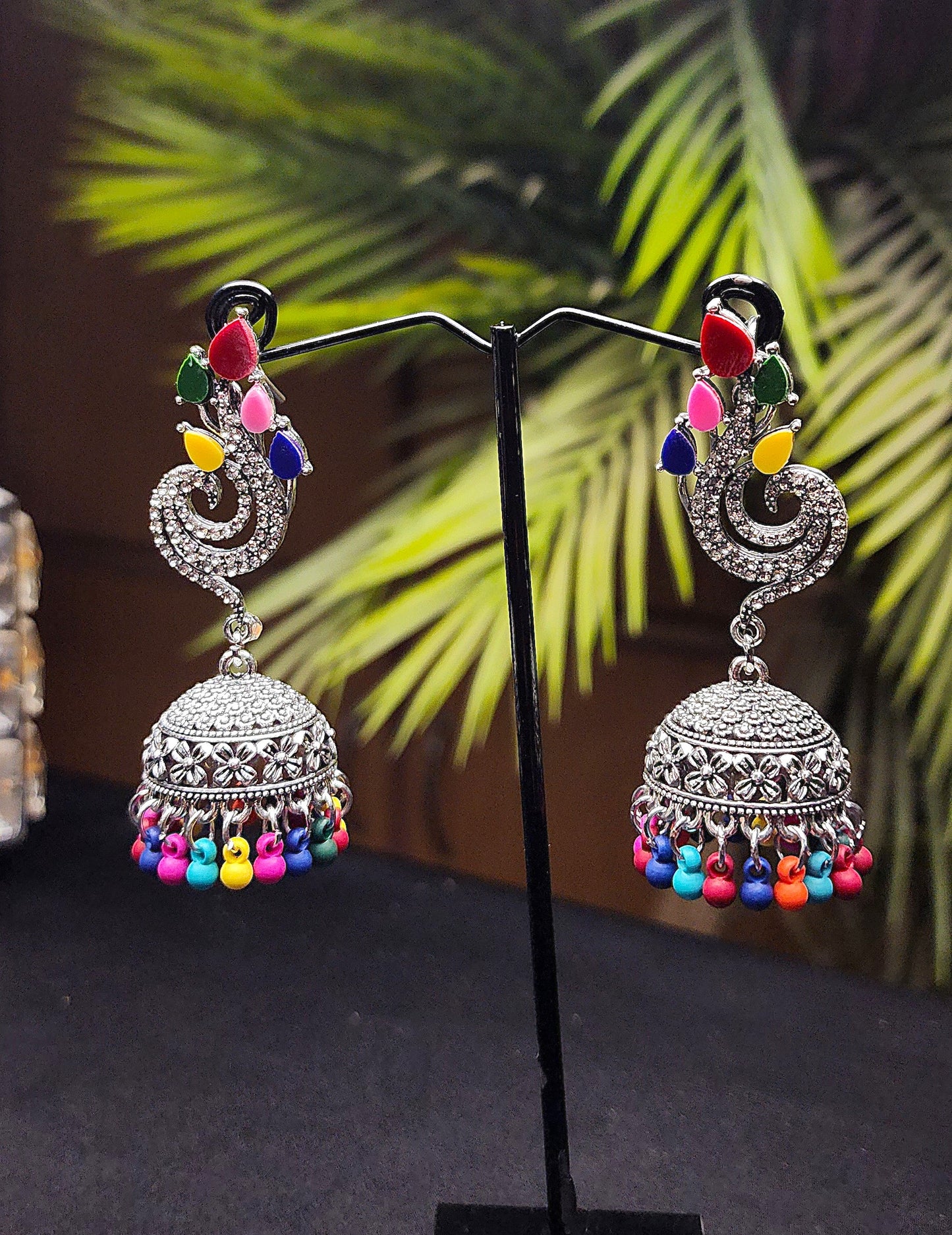 Multi Color Stone Earrings