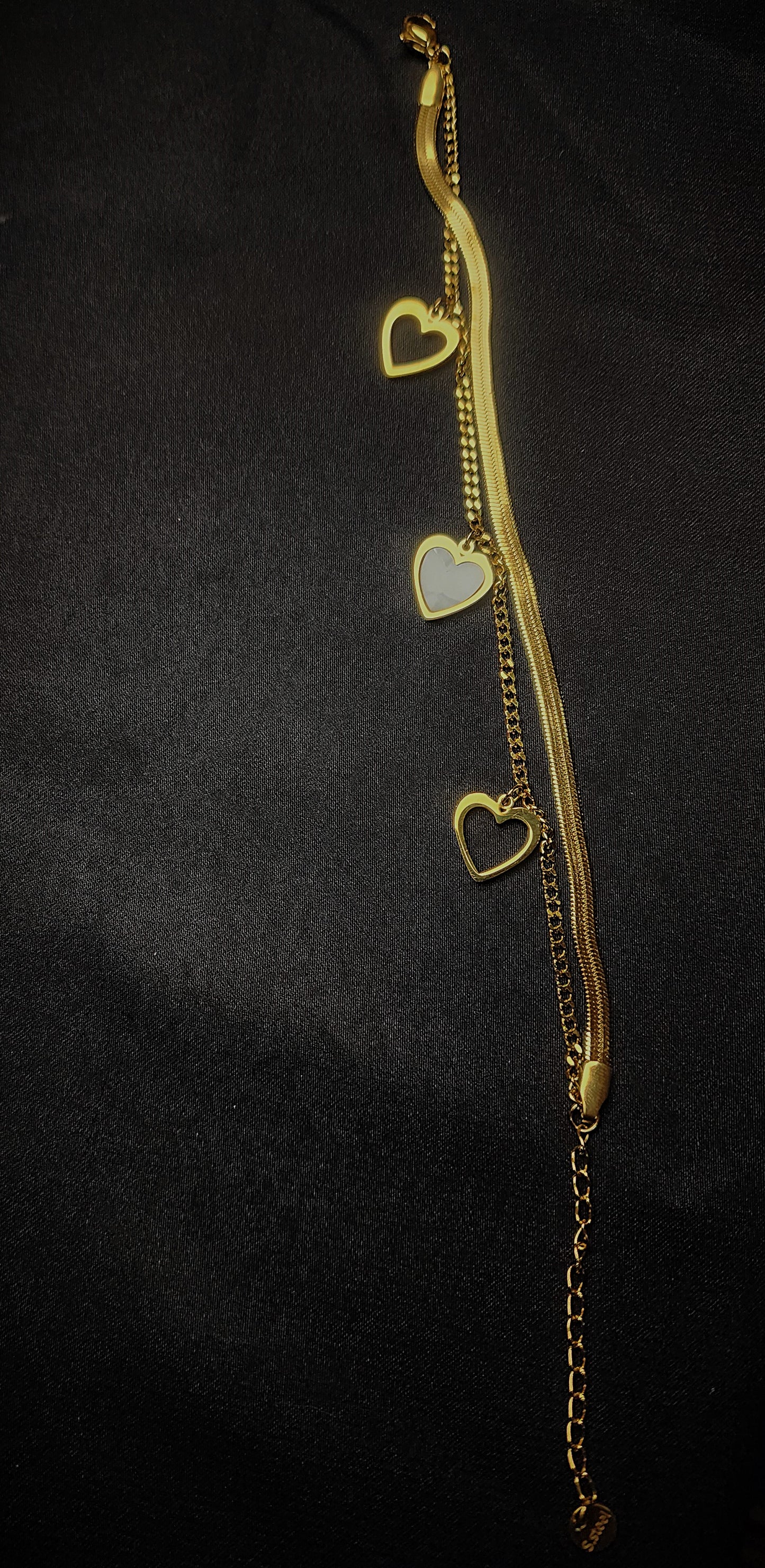 💖 3 Hearts, 1 Love BRACELET