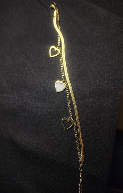 💖 3 Hearts, 1 Love BRACELET