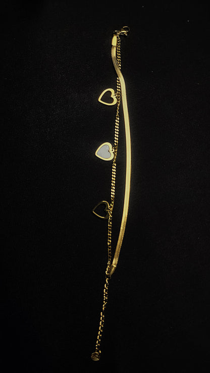 💖 3 Hearts, 1 Love BRACELET