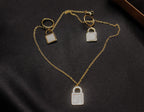 💎 Beautiful White Stone Locket Sets