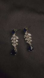 cascade of shimmering, marquise-cut cubic zirconia stones