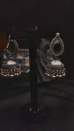 SILVER OXIDIZED JHUMKA