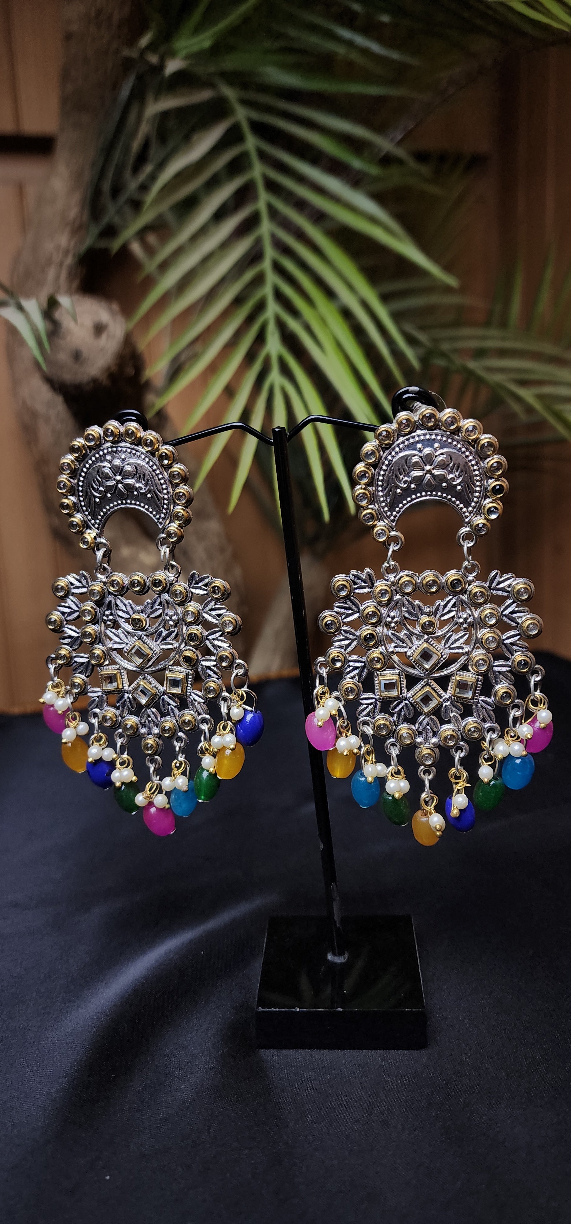 Chandni-Multicolour Chaandbali Jhumkas