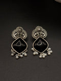 stunning silver-toned earrings BLOACK STONE