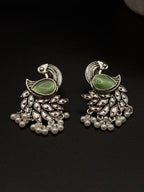 OXIDIZED PEACOCK MULTI POLKI AND PEARL