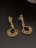 GOLD AND BLACK STONE EARING