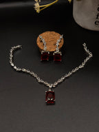 RUBY and crystal jewelry set.