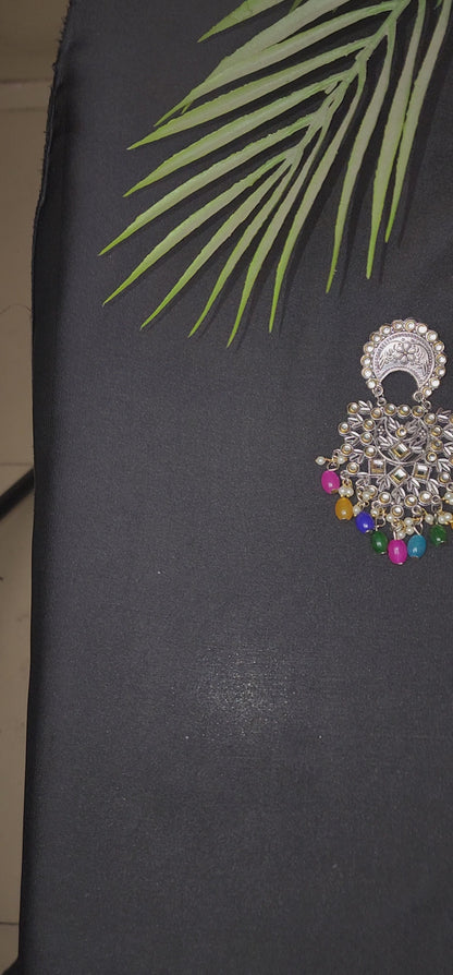 MULTI COLOUR STONE EAR RINGS