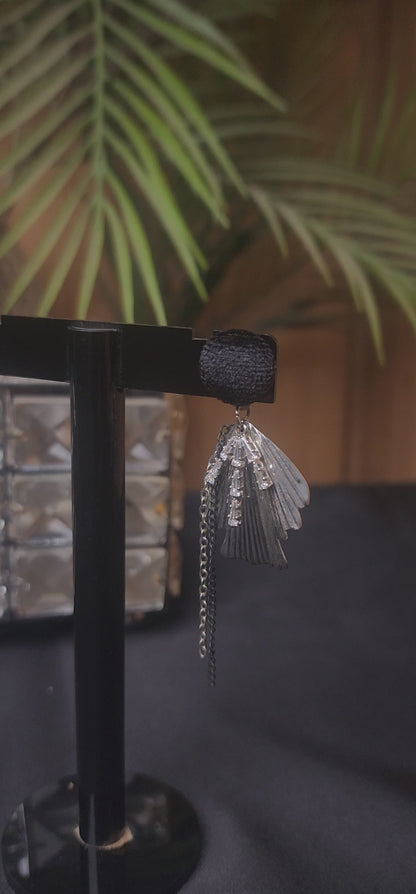 Celeste-Silver Drop Earrings