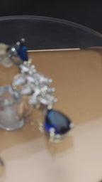 cascade of shimmering, marquise-cut cubic zirconia stones