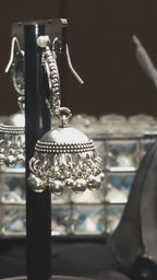 SILVER OXIDIZED JHUMKA