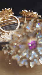 BLOSSON STYLE 1 KT PENDENT WITH BRACELET EAR RING AND FINGER RING SET