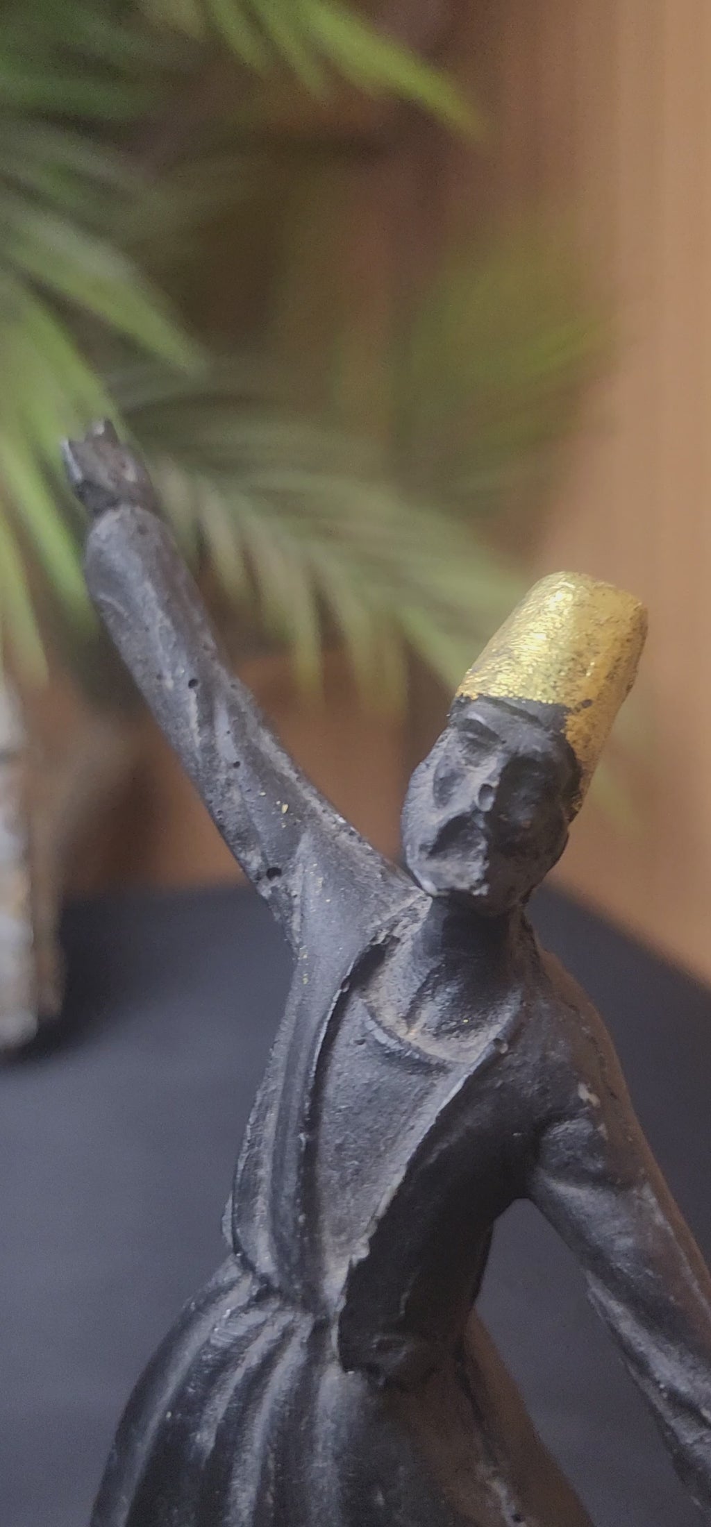 Oxidized Round Peacock Earrings