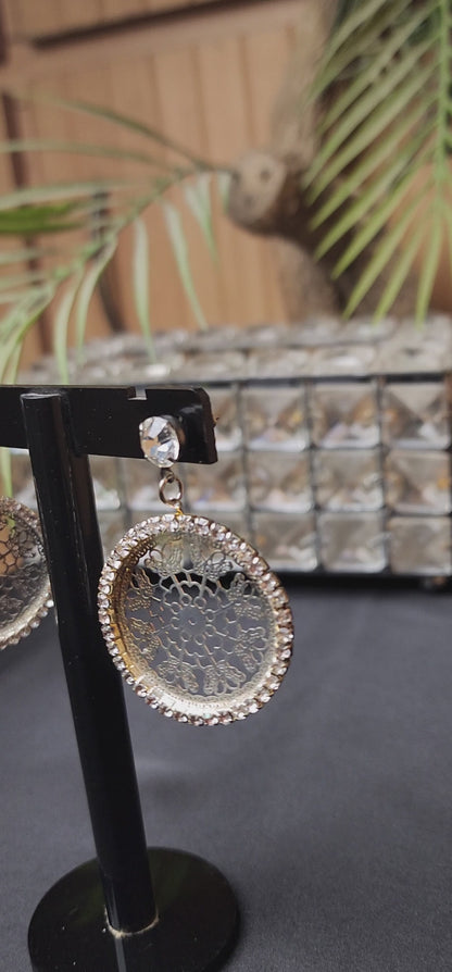 Round Zircon Earrings