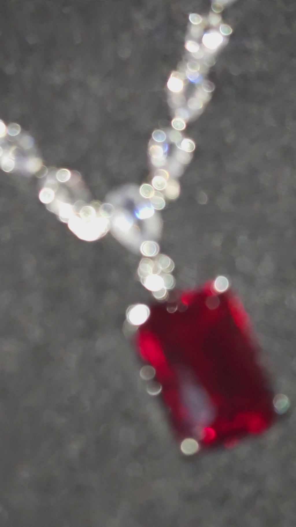 RUBY and crystal jewelry set.